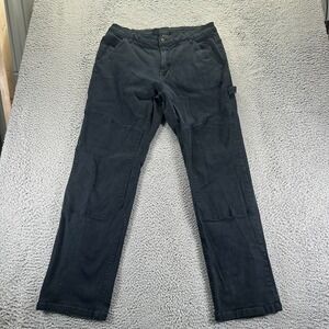 Caterpillar Pant Mens 38x34 Black Cotton Carpenter Straight Leg Stretch Workwear